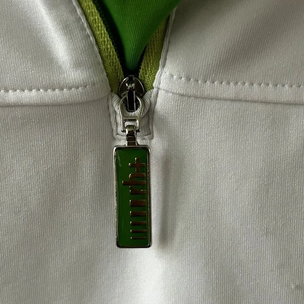 rh+ Women's Pullover Jacket Size Large White Green Accents Polyester Ski Base - Picture 5 of 10